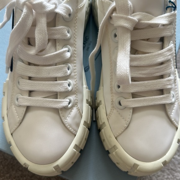 Platform Prada sneakers. Double Wheel nylon gabardine. White, women size 36 US 6 - Picture 5 of 6